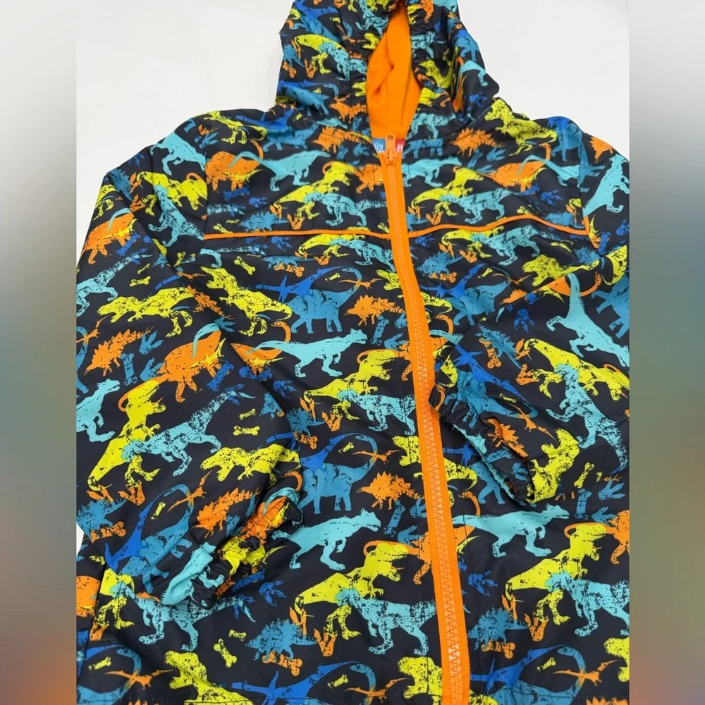 Lily & Dan lightweight rain coat jacket Dinosaurs Size 4-5‎